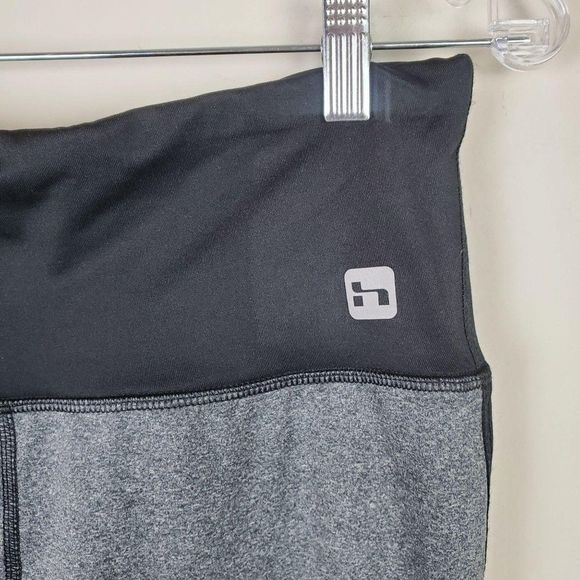 Hind H Motion Gray Black Reflect Strip Jogger Pants Leggings Women's Size Large - Picture 4 of 11